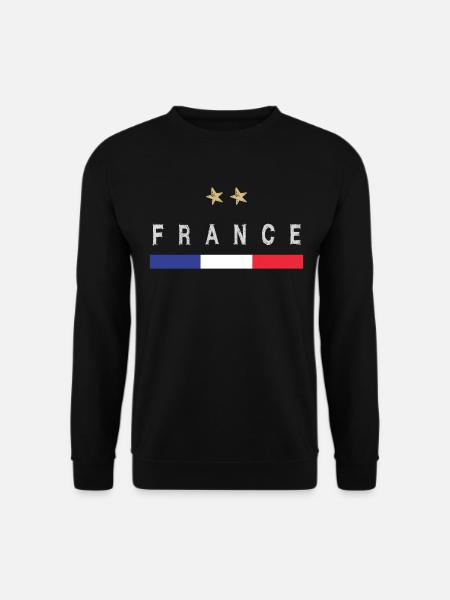 Frankreich Fußball Trikot Französische Flagge - Unisex Pullover - Schwarz