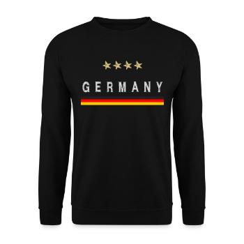Maillot de football Allemagne Drapeau allemand - Sweat-shirt Unisexe - noir - Devant - Alina (178cm) & Michal (187cm)