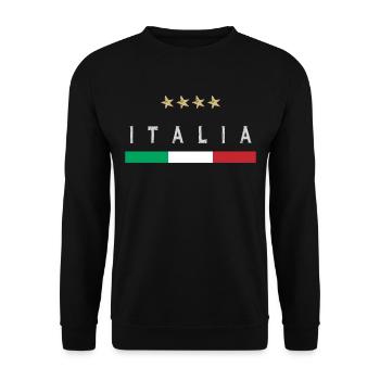 Maillot de football Italie Drapeau italien - Sweat-shirt Unisexe - noir - Devant - Alina (178cm) & Michal (187cm)