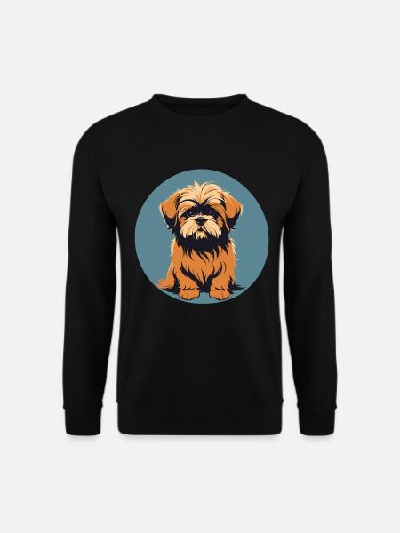 Lhasa apso Hundeporträt Bild - Unisex Pullover - Schwarz