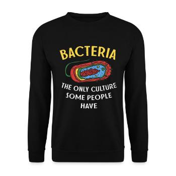 Laboratoire de laboratoire de microbiologie pour bactéries / microscopes - Sweat-shirt Unisexe - noir - Devant - Alina (178cm) & Michal (187cm)