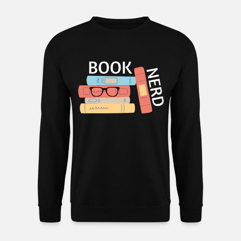 BookNerd - Unisex Pullover - Schwarz