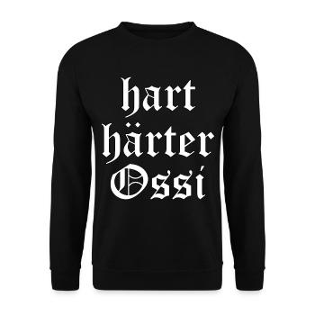 Ossi Spruch Ostdeutschland Ossis Geschenk - Unisex Pullover - Schwarz - Vorne - Alina (178cm) & Michal (187cm)