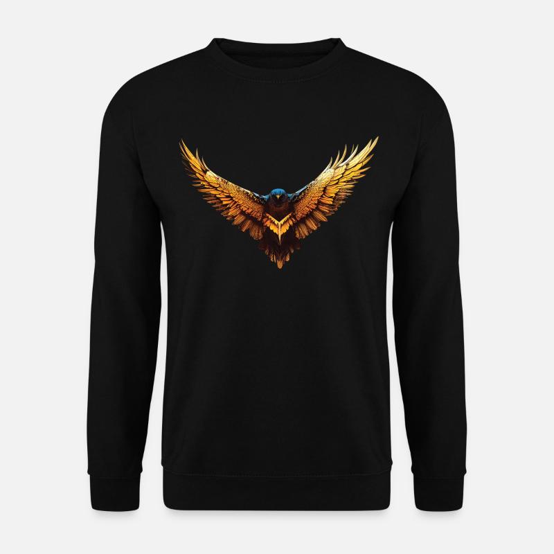 Eagle Gryphon Bird golden - Unisex Sweatshirt - black