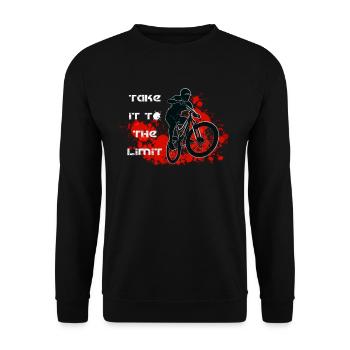 MOUNTAIN BIKE - MTB - DOWNHILL - Bicycle - Unisex Sweatshirt - black - Front - Alina (178cm) & Michal (187cm)