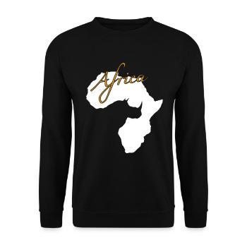 Africa - Unisex Pullover - Schwarz - Vorne - Alina (178cm) & Michal (187cm)