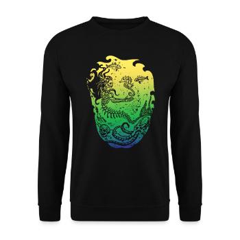 Mermaid mermaid mermaid fairy tale - Unisex Sweatshirt - black - Front - Alina (178cm) & Michal (187cm)