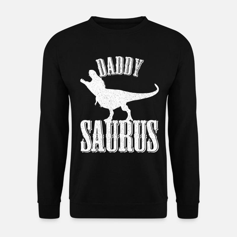 Papa Saurus Geschenkidee - Unisex Pullover - Schwarz