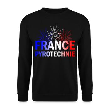 France Pyro Fireworks - Unisex Sweatshirt - black - Front - Alina (178cm) & Michal (187cm)