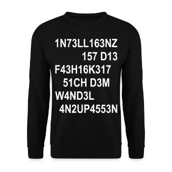 Intelligenz Ist Die Fähigkeit Sich Anzupassen - Unisex Pullover - Schwarz - Vorne - Alina (178cm) & Michal (187cm)