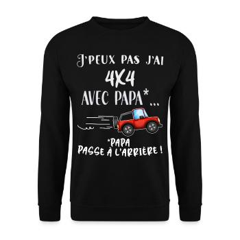 Bébé conduit la voiture de papa - Sweat-shirt Unisexe - noir - Devant - Alina (178cm) & Michal (187cm)