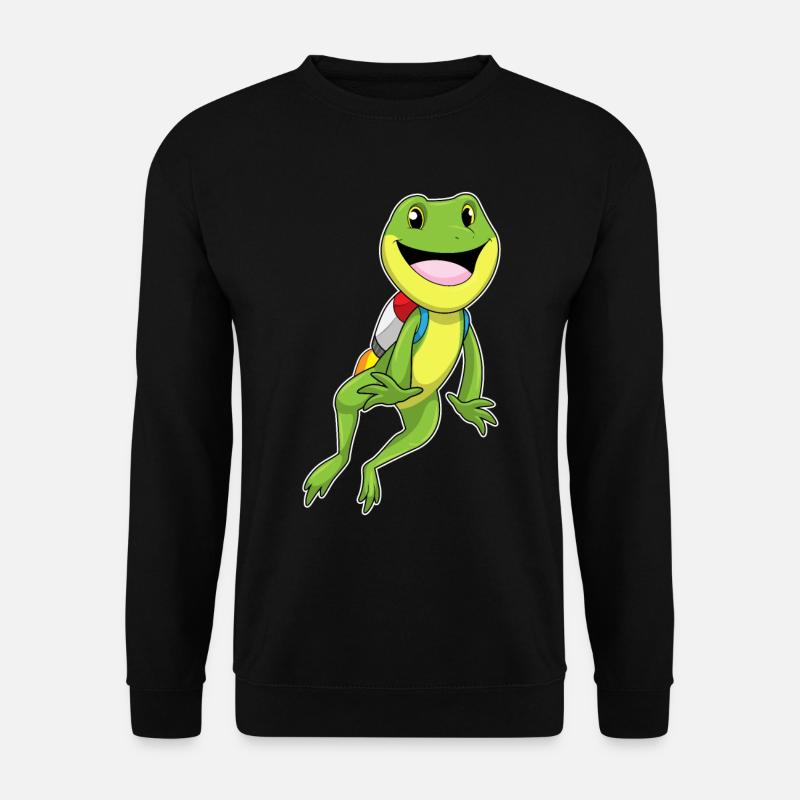 Frosch mit Jetpack - Unisex Pullover - Schwarz