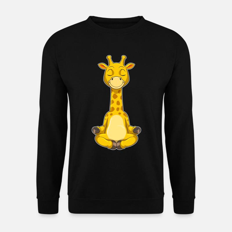 Giraffe at Yoga Meditation - Unisex Sweatshirt - black