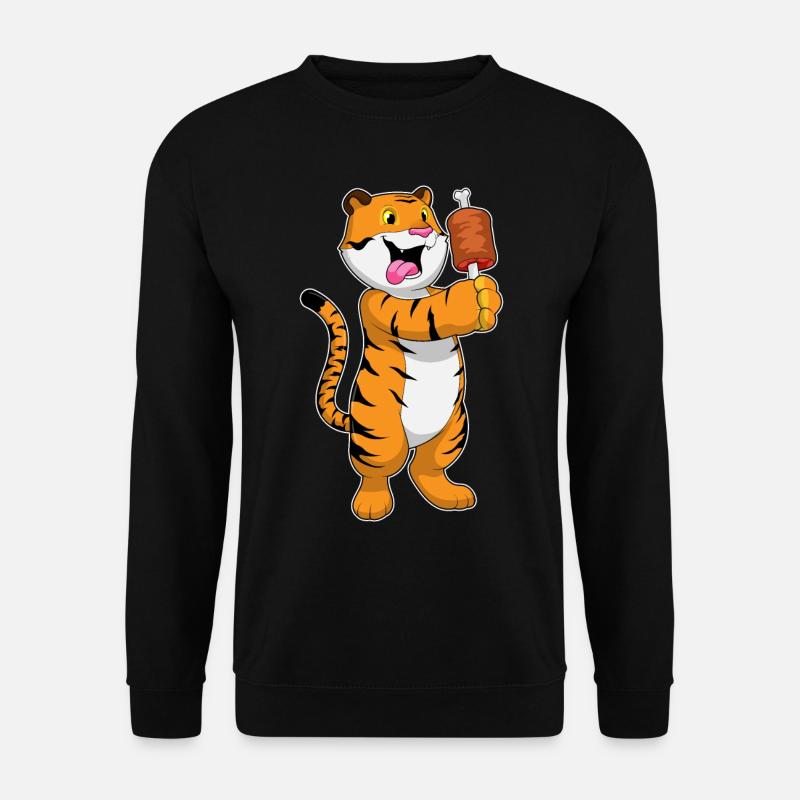 Tiger with meat - Unisex Sweatshirt - black