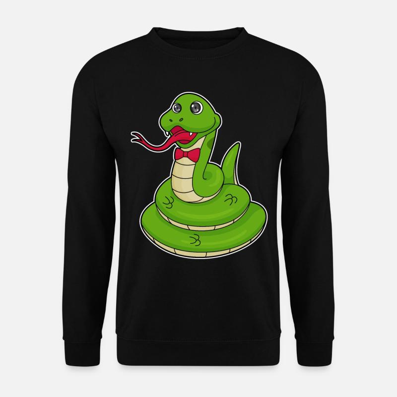 Snake with loop - Unisex Sweatshirt - black
