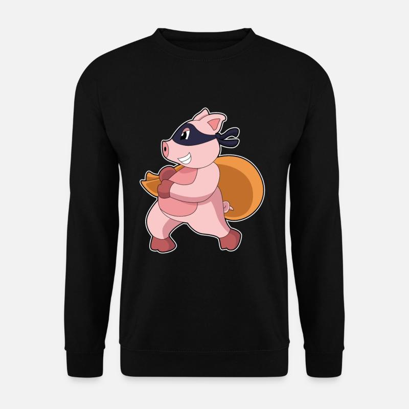 Pig as jogger - Unisex Sweatshirt - black