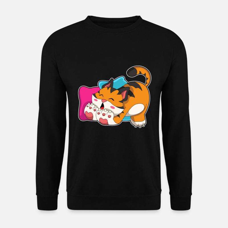 Tiger müde - Unisex Pullover - Schwarz