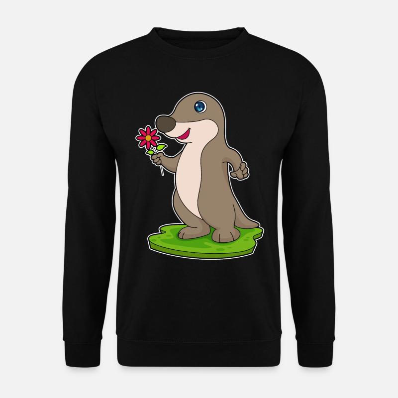 Loutre à fleur - Sweat-shirt Unisexe - noir
