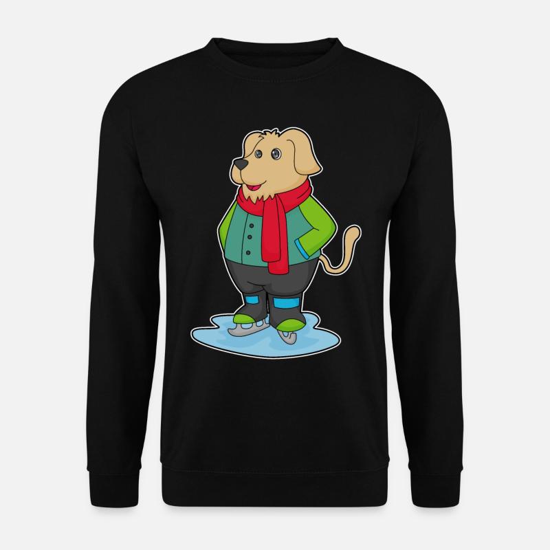 Dog skating with skates - Unisex Sweatshirt - black