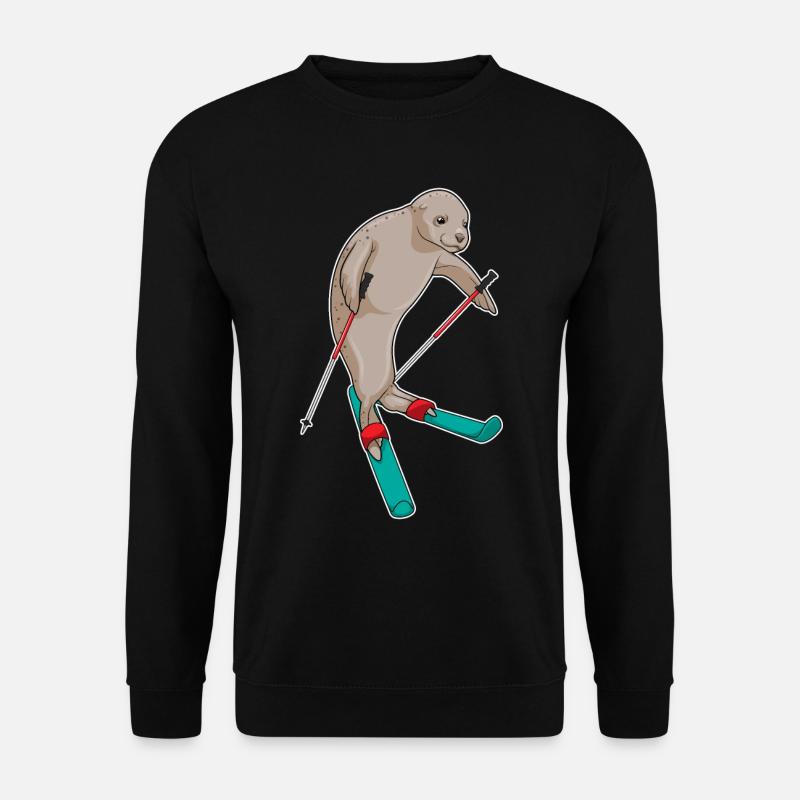 Seals Skier Ski - Unisex Sweatshirt - black