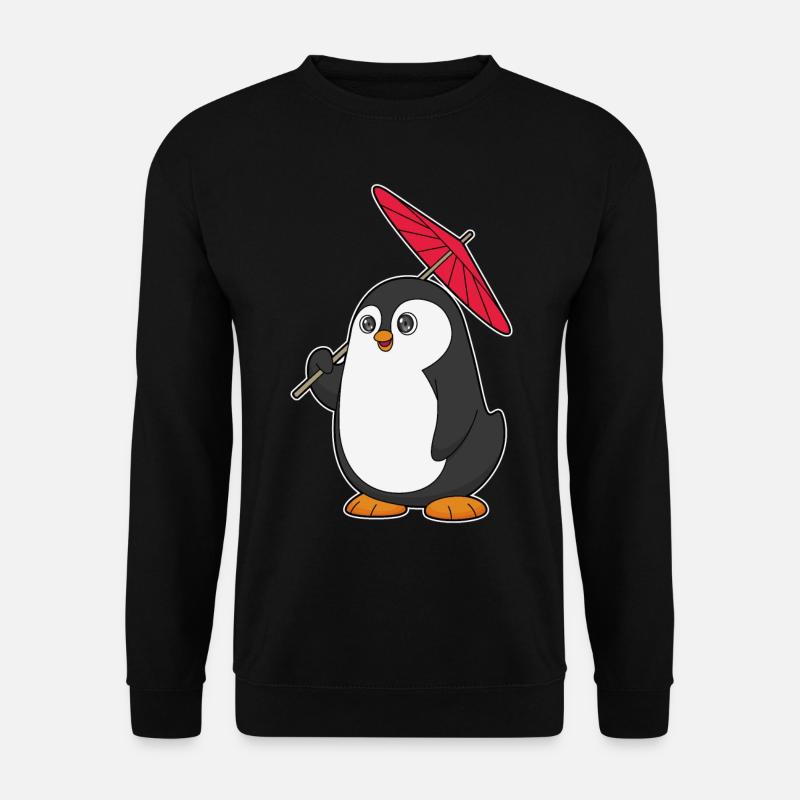 Pinguin Regenschirm - Unisex Pullover - Schwarz