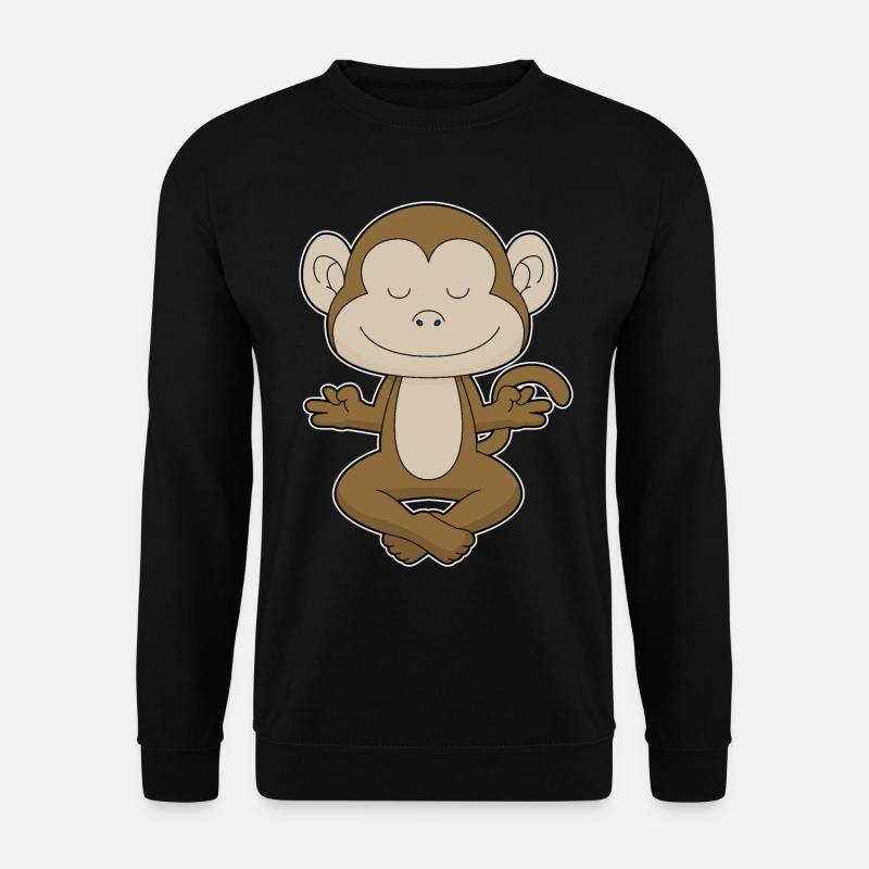Monkey Yoga Meditation - Unisex Sweatshirt - black