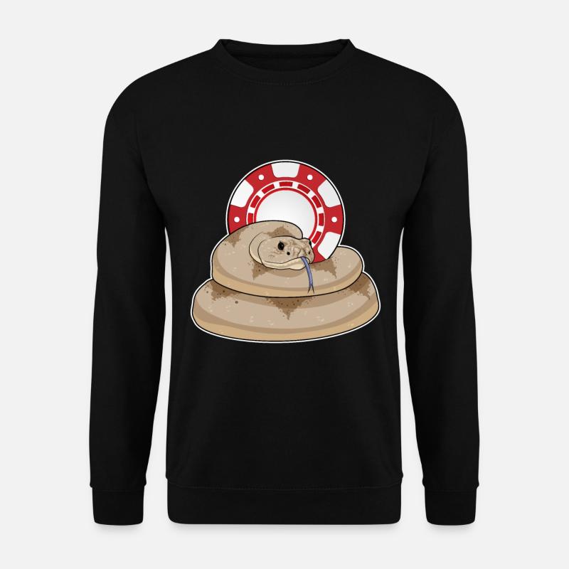 Snake Poker Poker Chips - Unisex Sweatshirt - black