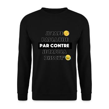 bisous - Sweat-shirt Unisexe - noir - Devant - Alina (178cm) & Michal (187cm)