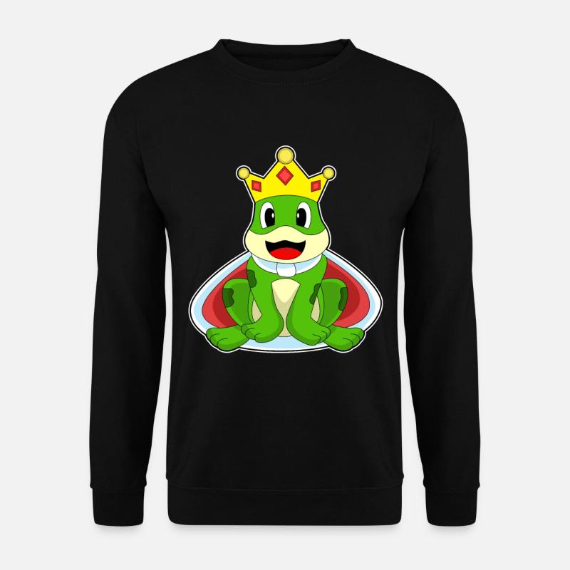 Frog King Crown - Unisex Sweatshirt - black