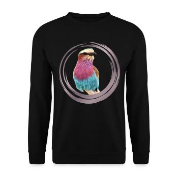 Forkrack - Bird Kenya / Africa - Ornithology - Unisex Sweatshirt - black - Front - Alina (178cm) & Michal (187cm)