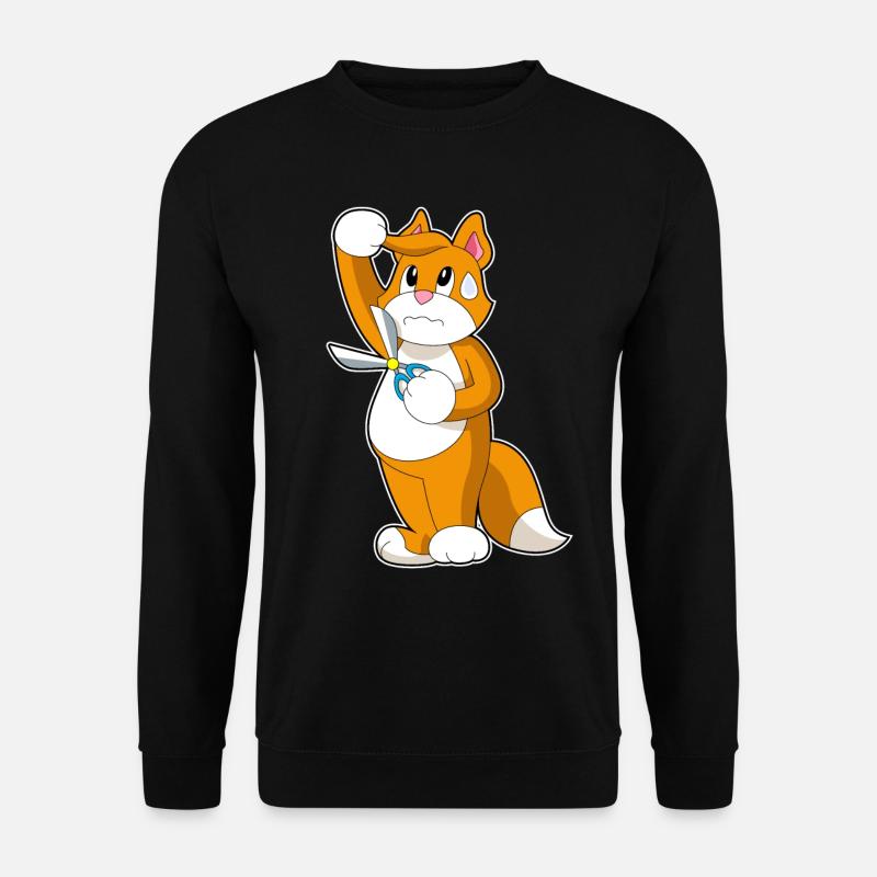 Cat Coiffeur Ciseaux - Sweat-shirt Unisexe - noir