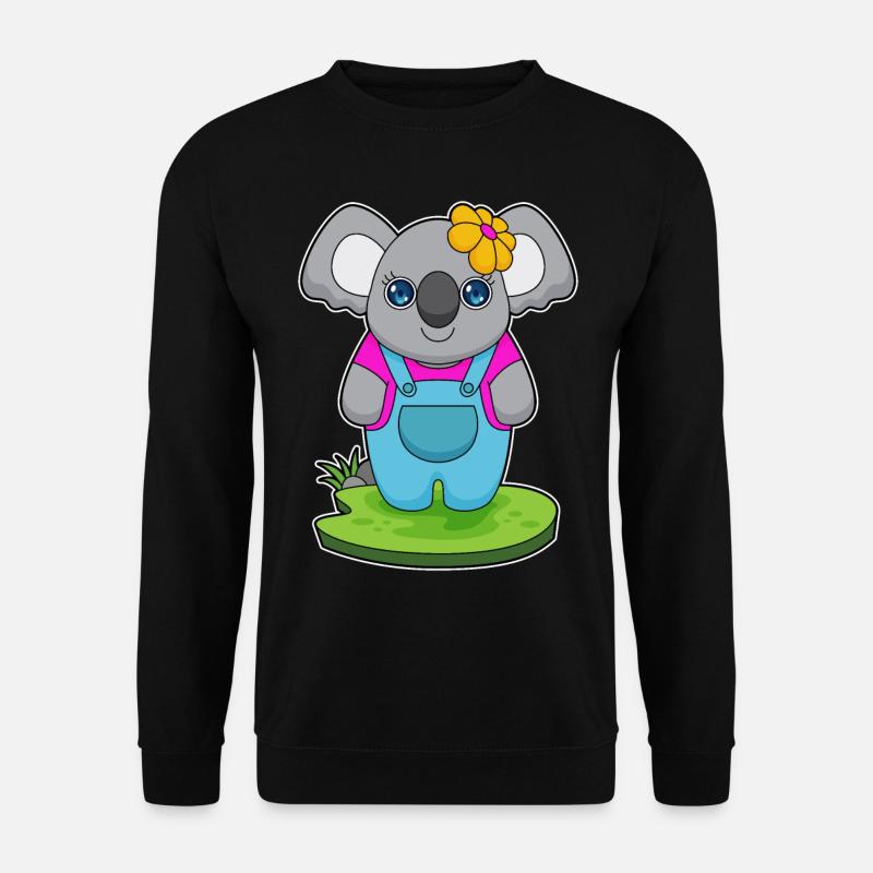 Koala Blume - Unisex Pullover - Schwarz