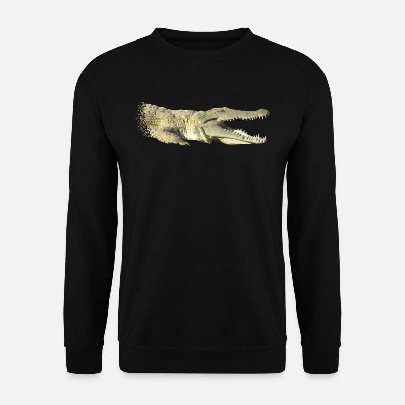 Krokodil - Reptilie - Raubtier in Afrika - Unisex Pullover - Schwarz