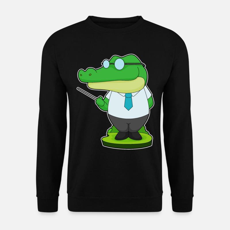 Pointeur de l’enseignant Crocodile - Sweat-shirt Unisexe - noir