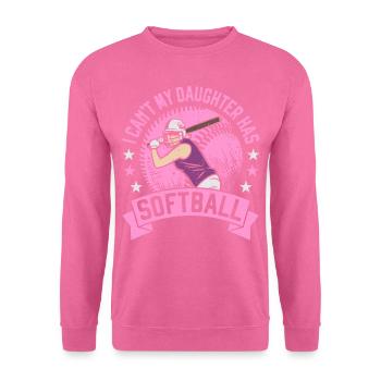 Ma fille a un cadeau de maman papa softball - Sweat-shirt Unisexe - rose - Devant