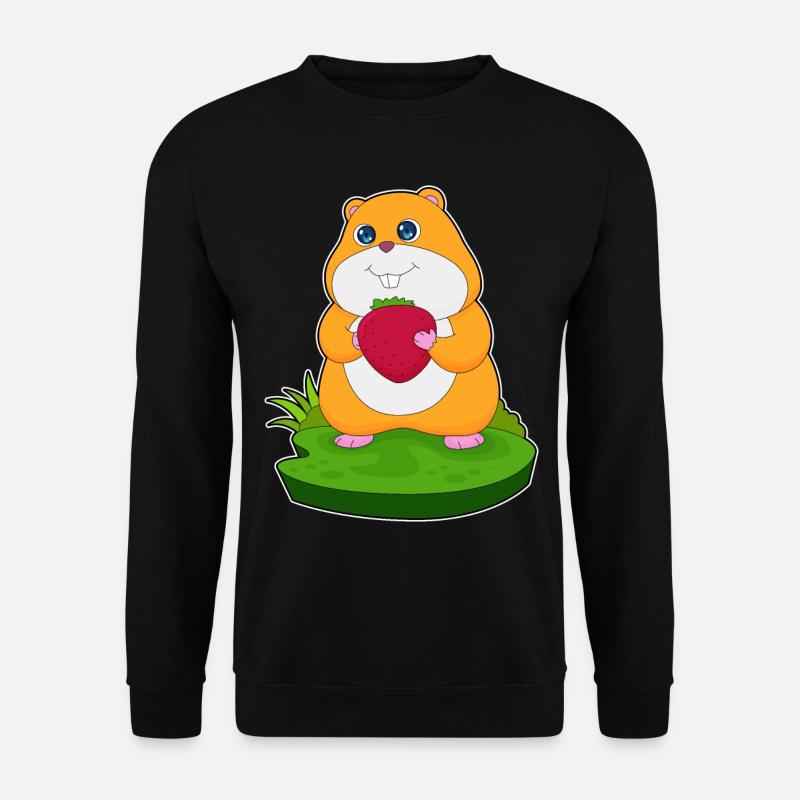 Hamster Fraise Fruit - Sweat-shirt Unisexe - noir