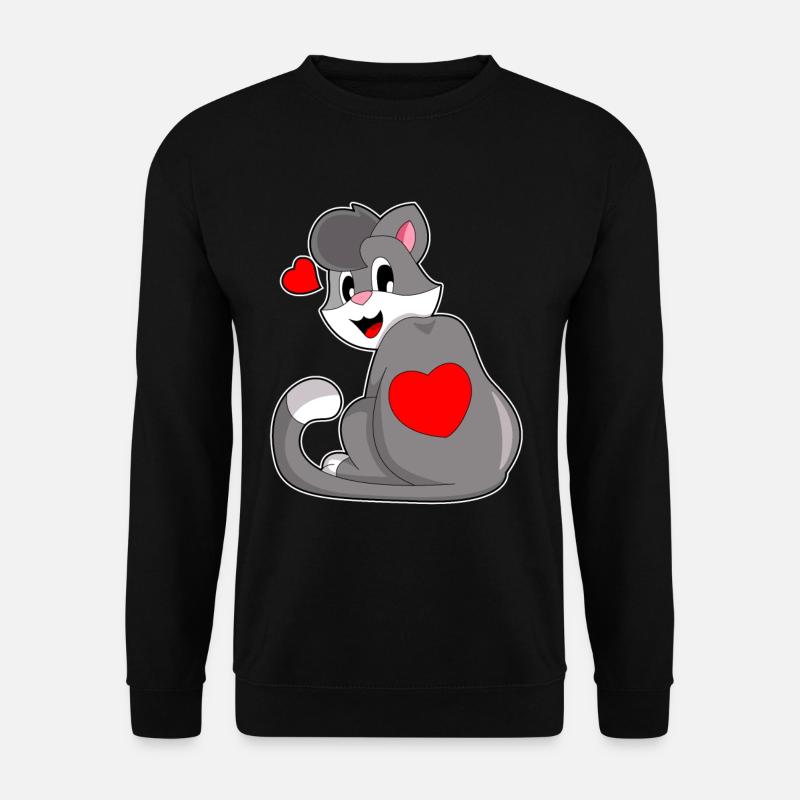 Cat's Heart - Unisex Sweatshirt - black