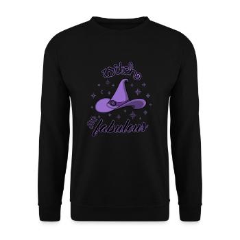 Witch and Fabulous - Unisex Sweatshirt - black - Front - Alina (178cm) & Michal (187cm)