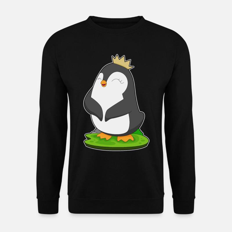 Penguin Queen Crown - Unisex Sweatshirt - black