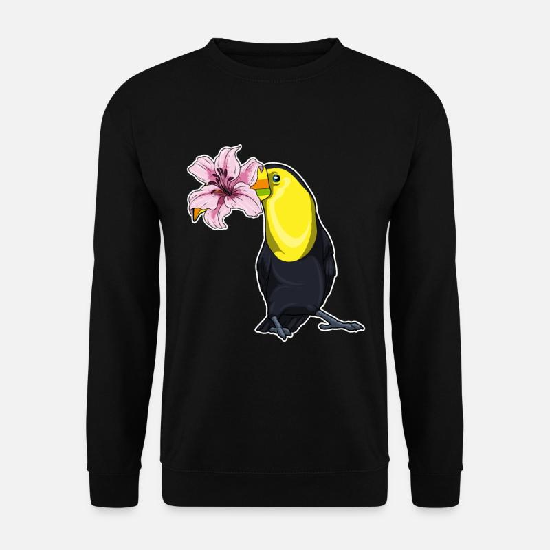 Toucan Lily Flowers - Unisex Sweatshirt - black