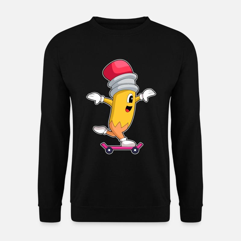 Pencil Skater Skateboard - Sweat-shirt Unisexe - noir