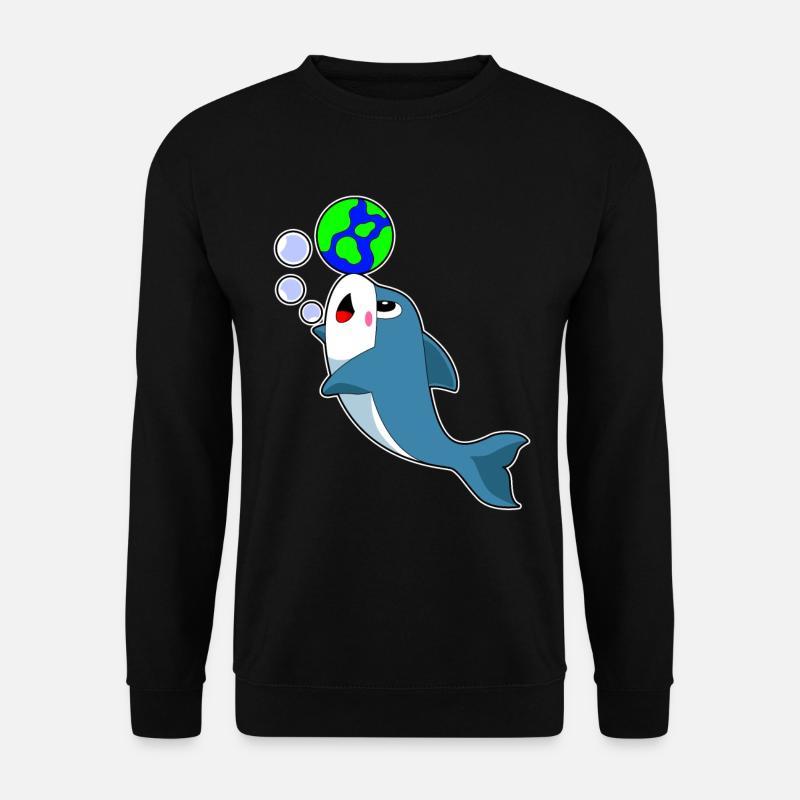 Delfin Erde - Unisex Pullover - Schwarz