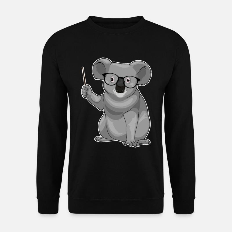 Koala Teacher Pointer - Unisex Sweatshirt - black