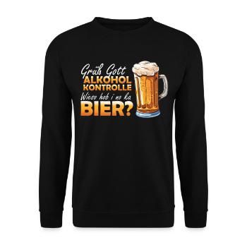 Bier Polterer Party Geburtstag Feier Geschenk - Unisex Pullover - Schwarz - Vorne - Alina (178cm) & Michal (187cm)