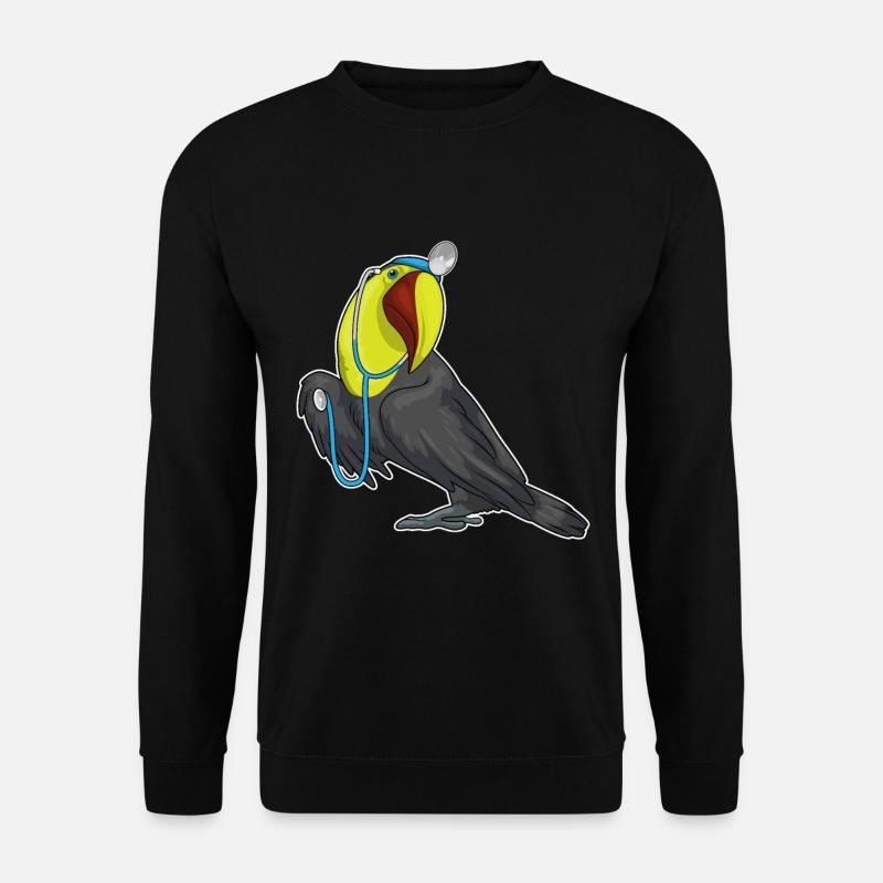 Toucan Doctor Stethoscope - Unisex Sweatshirt - black