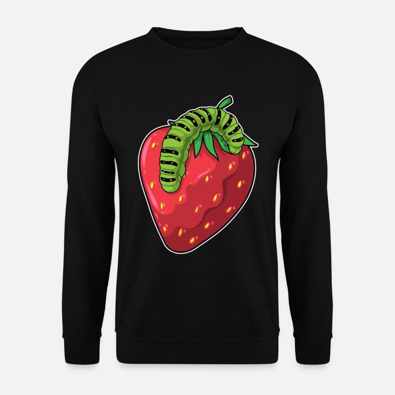 Caterpillar strawberry - Unisex Sweatshirt - black