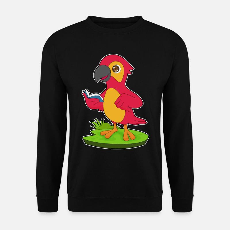 Papagei Buch - Unisex Pullover - Schwarz