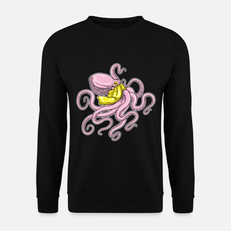 Octopus Scarf - Unisex Sweatshirt - black