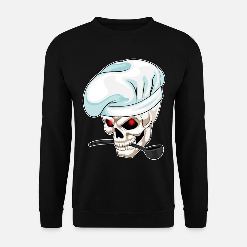 Skull Cook Cooking Spoon - Unisex Sweatshirt - black