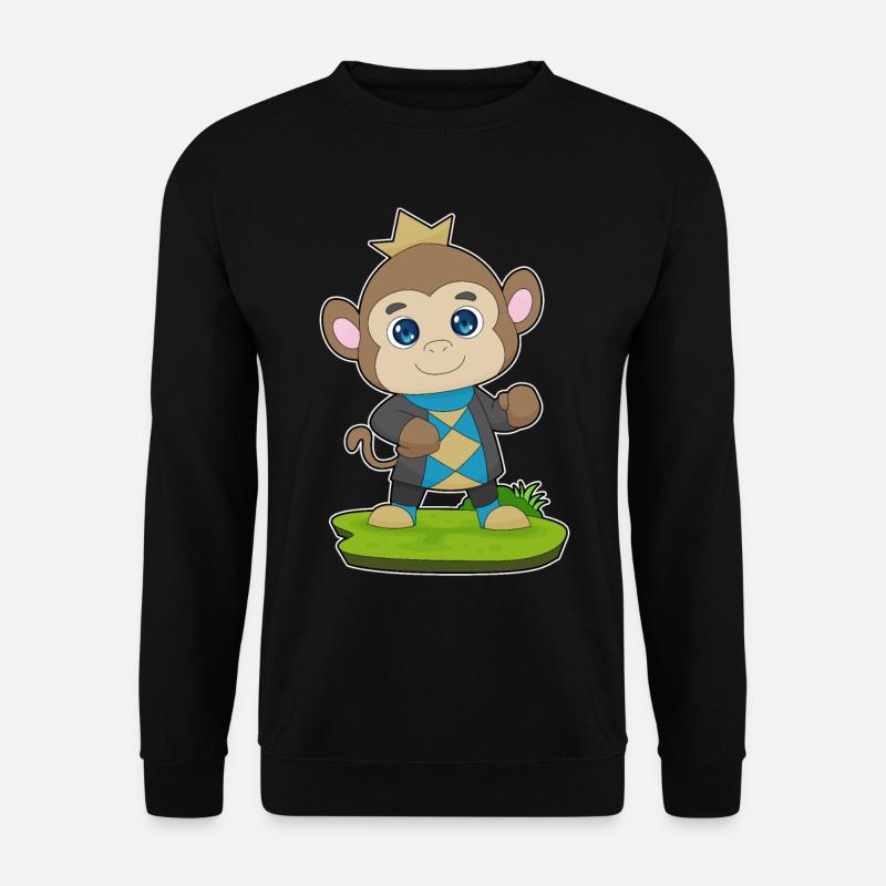 Monkey Prince Crown - Unisex Sweatshirt - black